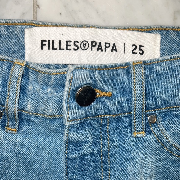 Filles A Papa denim micro shorts set jeans 25 XS - Picture 4 of 6